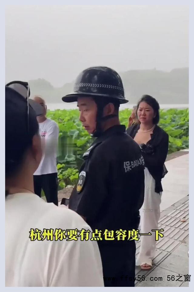 男子在西湖边人行道写生遭驱赶 艺术与秩序的碰撞