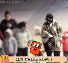 谢娜带3个女儿出门被偶遇