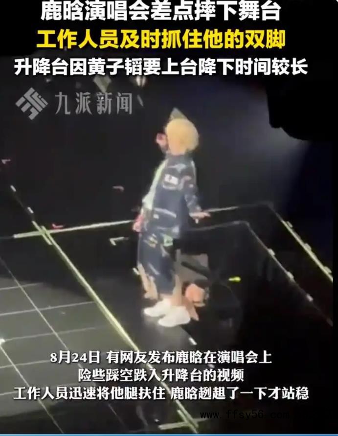 鹿晗演唱会差点摔下升降台