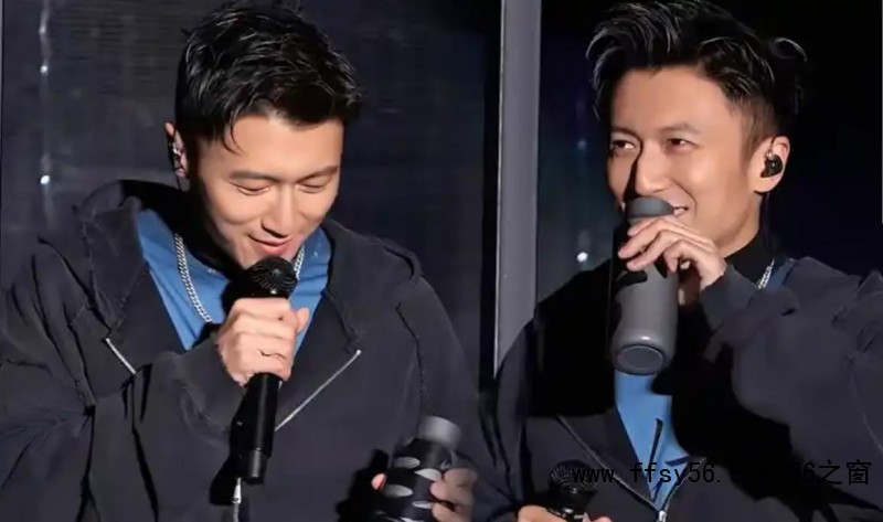 45岁谢霆锋演唱会上掏出保温杯