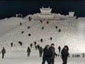 长白山巨型雪雕“云顶天宫”收工，这座以《盗墓笔记》经典场景为原型的大型雪雕